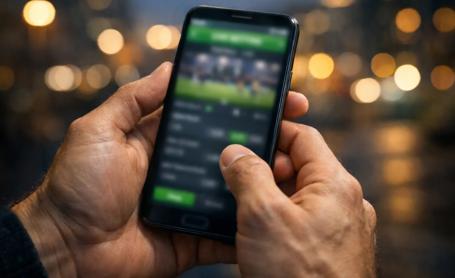 Smartphone mit Sportwetten-App zeigt die besten mobilen Anwendungen