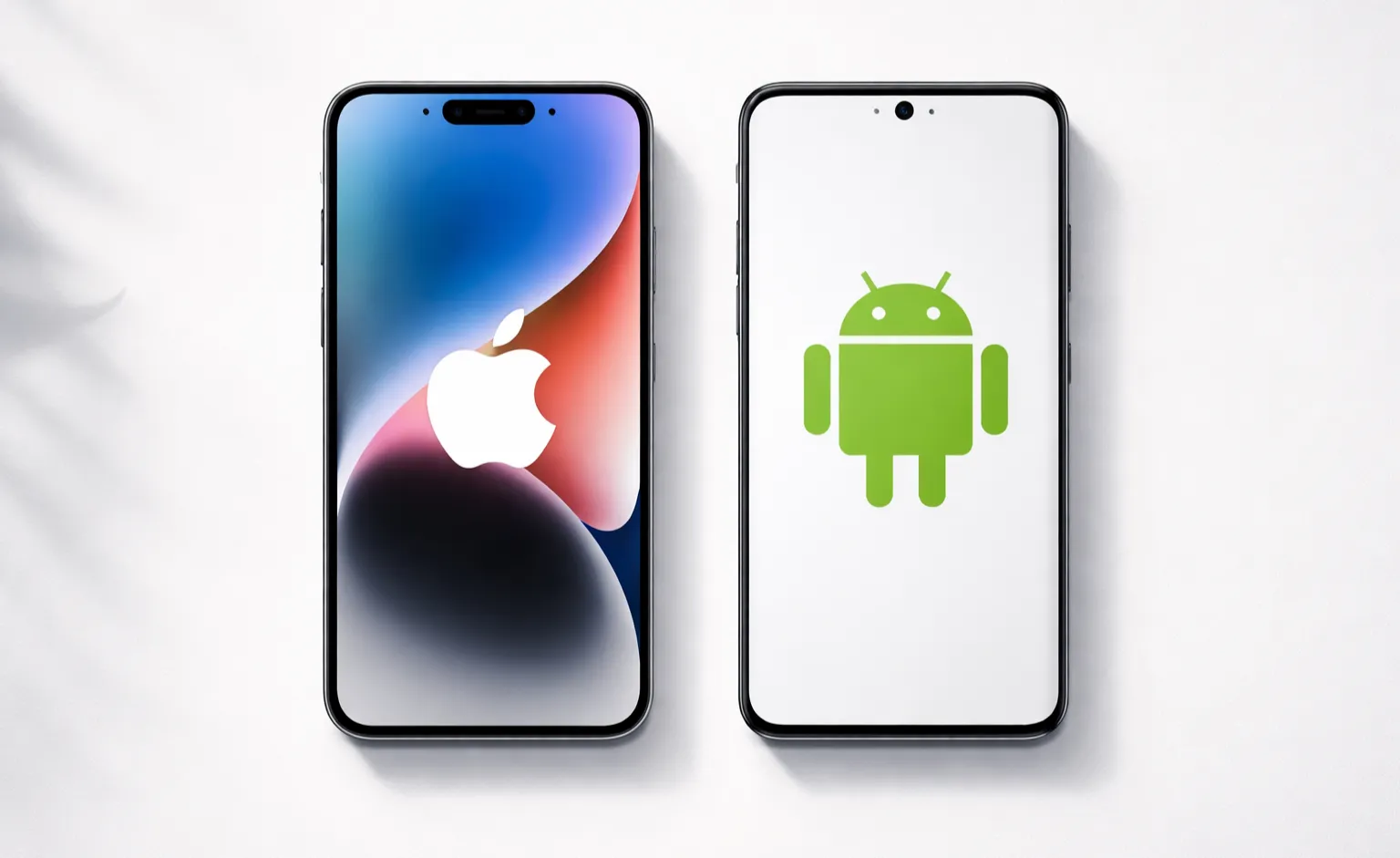 iOS und Android Logos im Vergleich für Wett-Apps