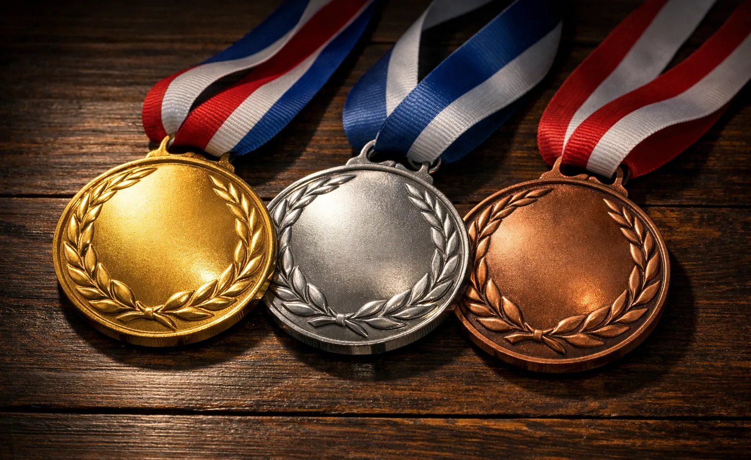 Verschiedene Medaillen für Kategoriesieger in unterschiedlichen Bereichen