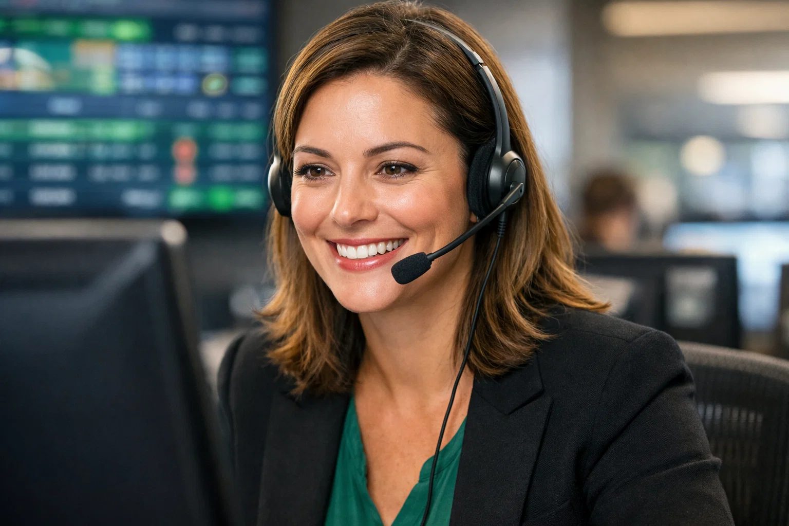 Kundenservice-Mitarbeiter hilft im Live-Chat