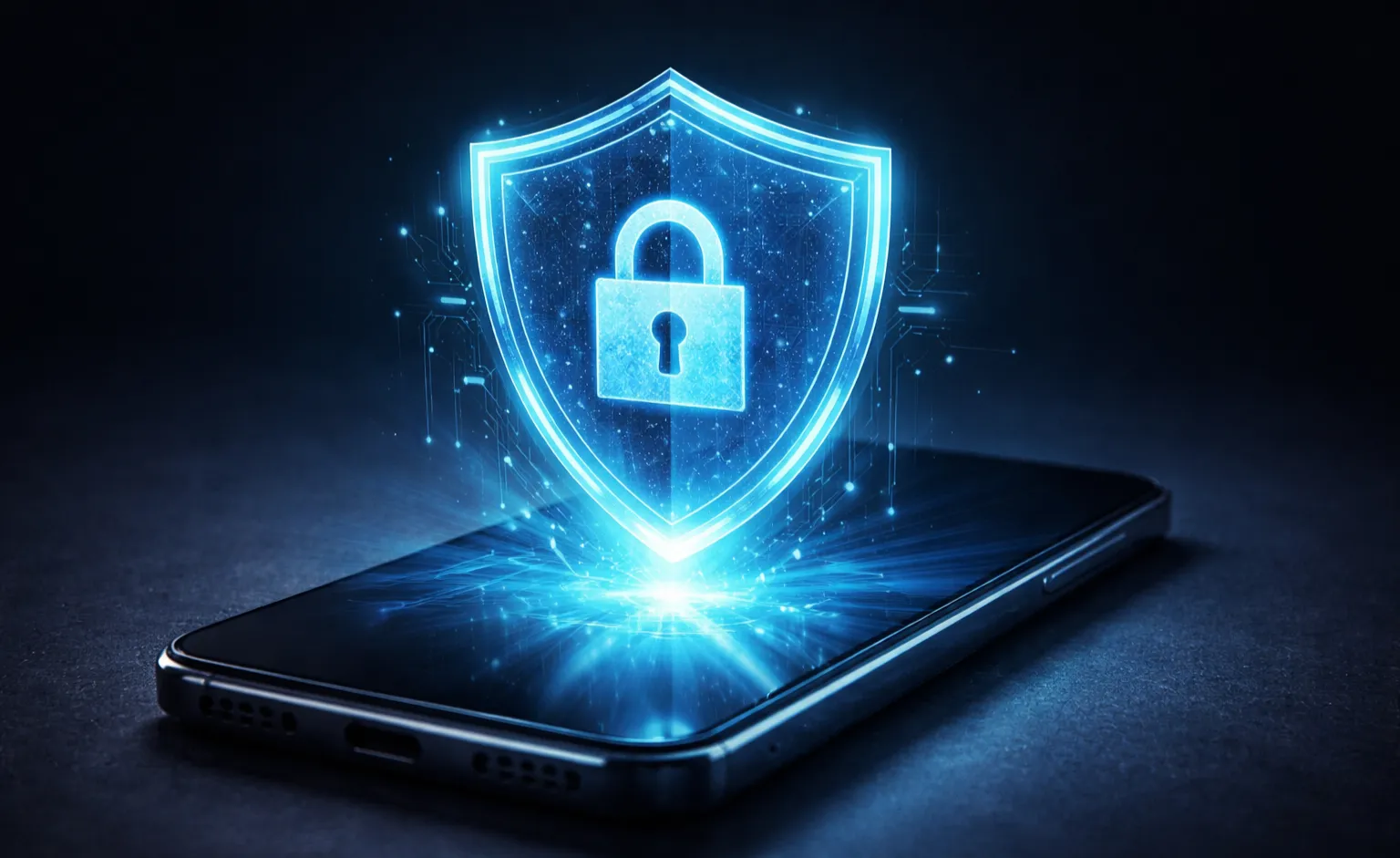 Schutzschild symbolisiert Sicherheit bei mobilen Krypto-Wetten