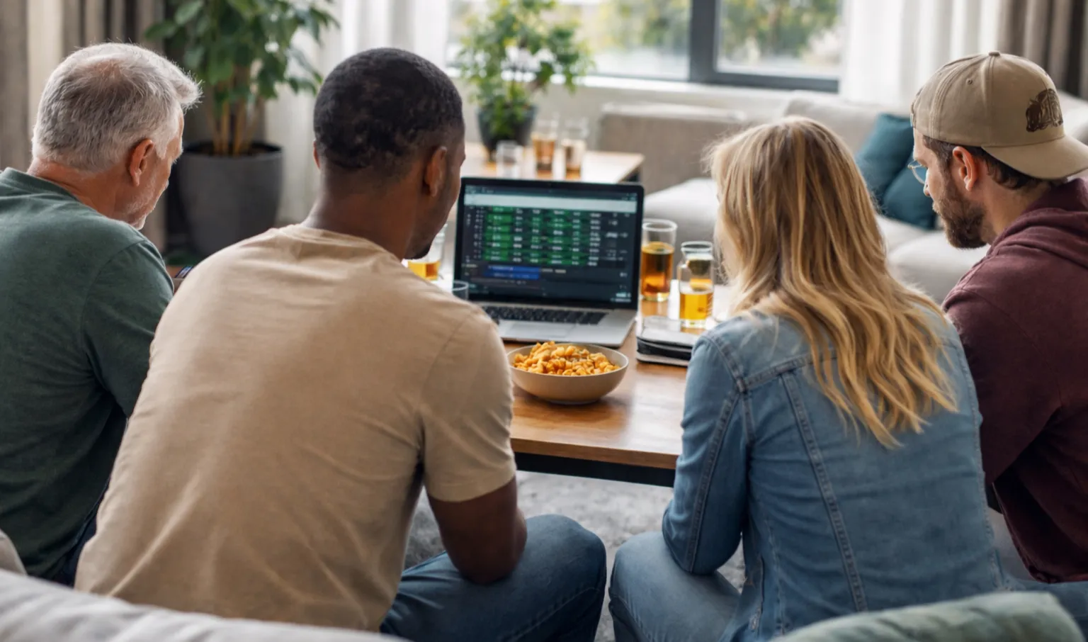 Diverse Gruppe von Menschen mit unterschiedlichen Wettstrategien