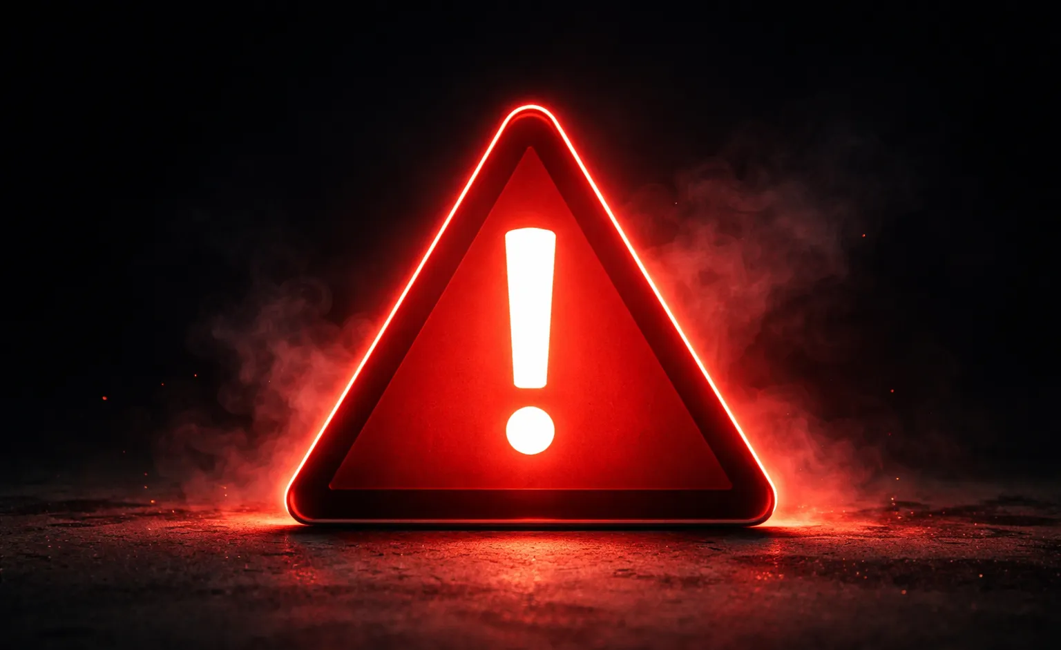 Rotes Warnsignal symbolisiert unseriöse Anbieter