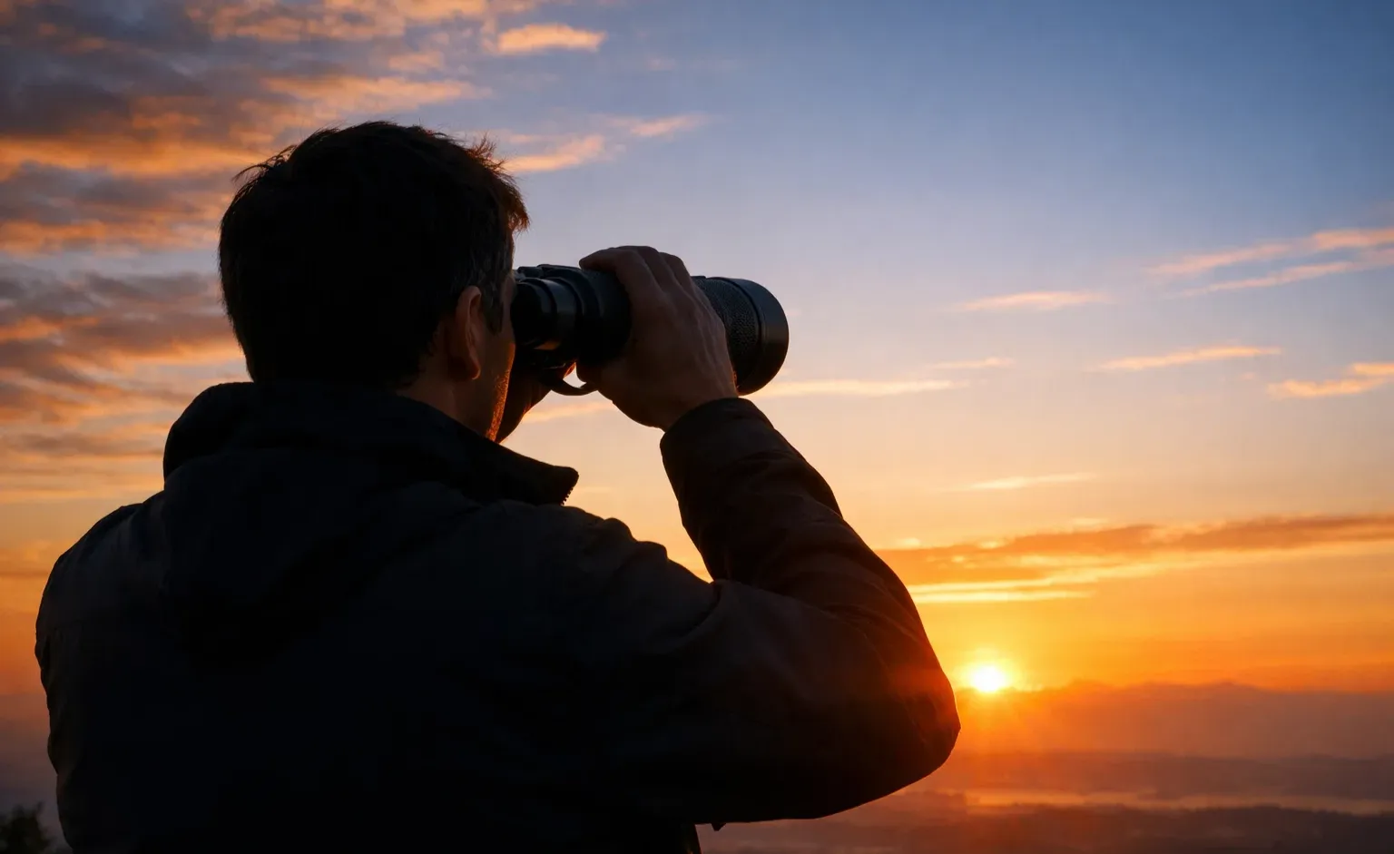 Fernglas symbolisiert den Blick in die Zukunft des Krypto-Sportwettenmarktes